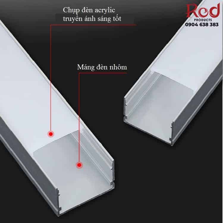 Máng đèn Led Nhôm Acrylic đa năng hiện đại