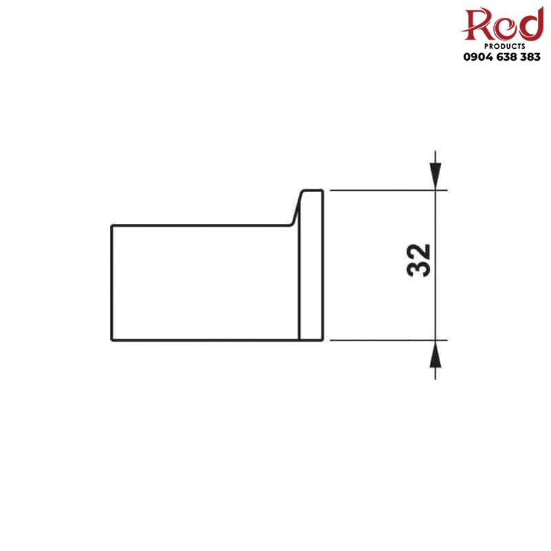 Móc treo khăn mặt kiếng trắng Hafele 495.80.232 6