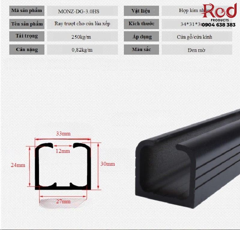 Ray trượt cho cửa lùa xếp MONZ-DG-3.0HS