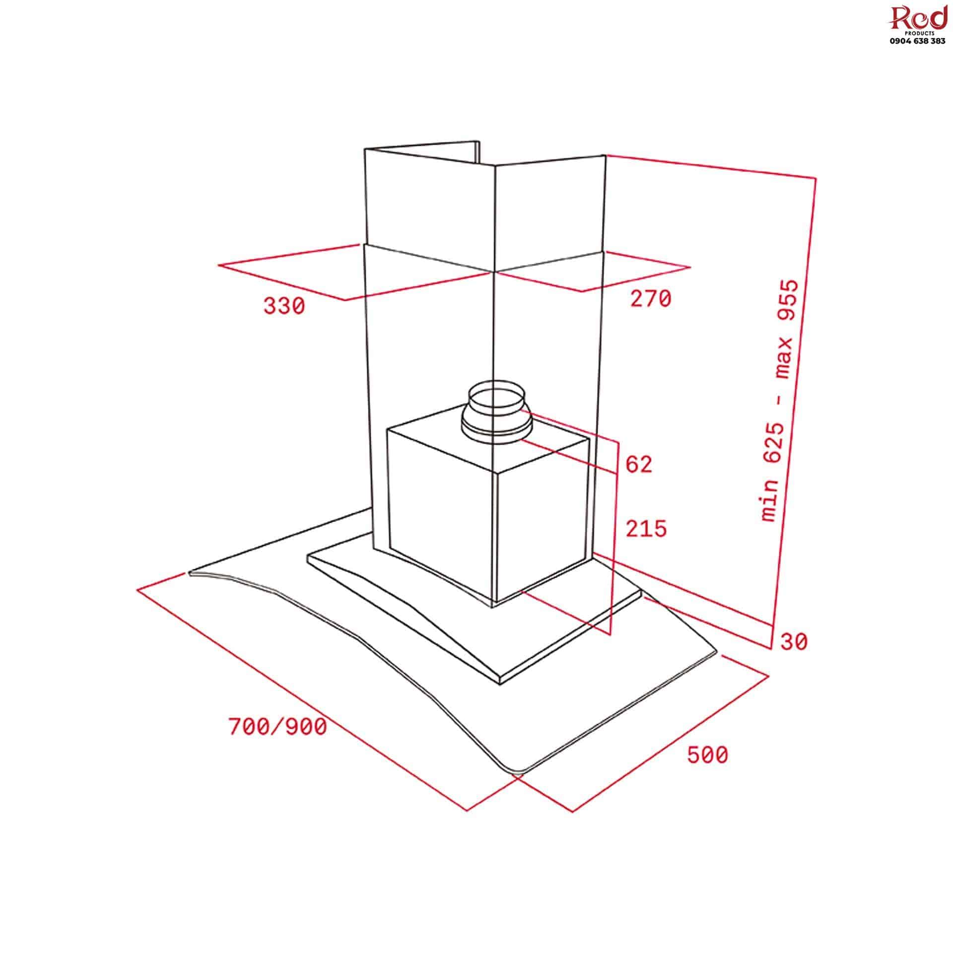 Máy hút mùi gắn tường Teka NC 980 3