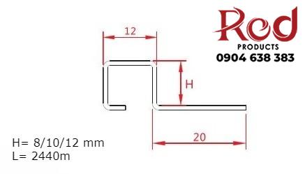 Nẹp inox góc dương tường SB014 11