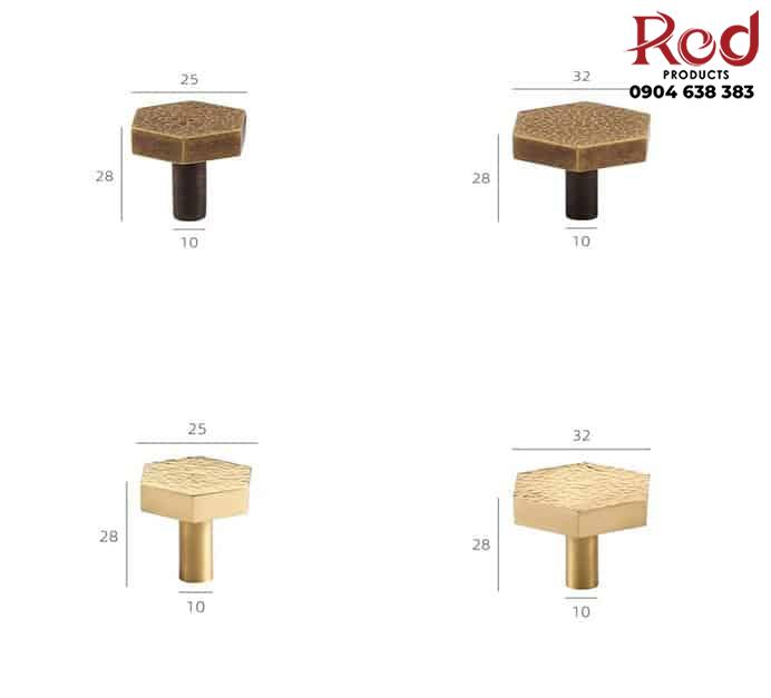 Núm tay nắm ngăn kéo bằng đồng nhiều kiểu dáng L1055H