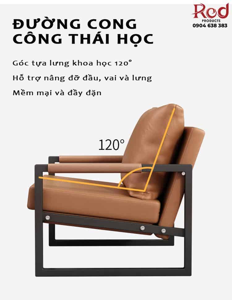 Ghế da sofa khung thép carbon kiểu Ý CS400 8