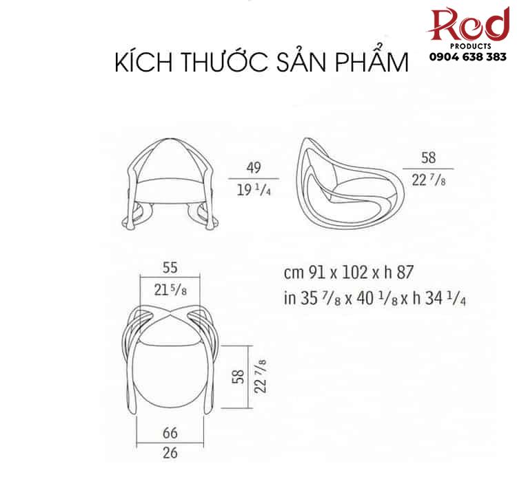 Ghế thư giãn bập bênh gỗ óc chó Giorgetti BN8979 11