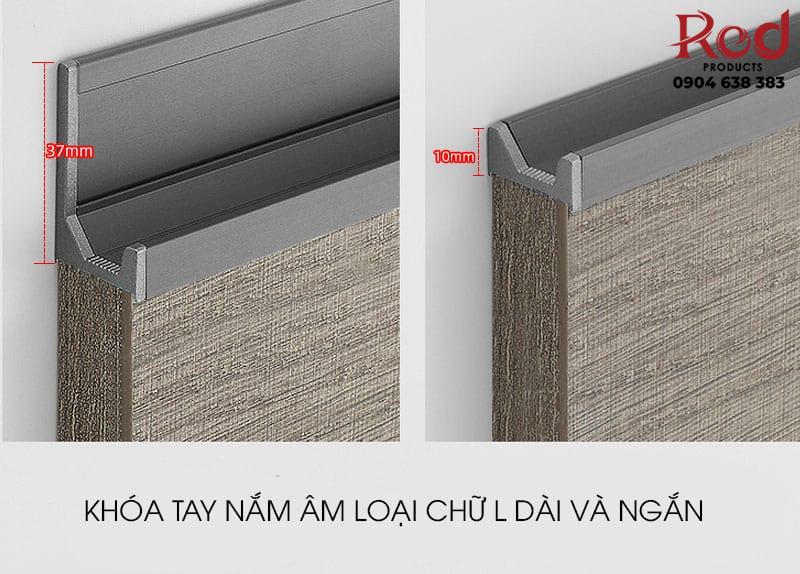 Tay nắm tủ áo âm xẻ rãnh nhiều màu ZM01 12