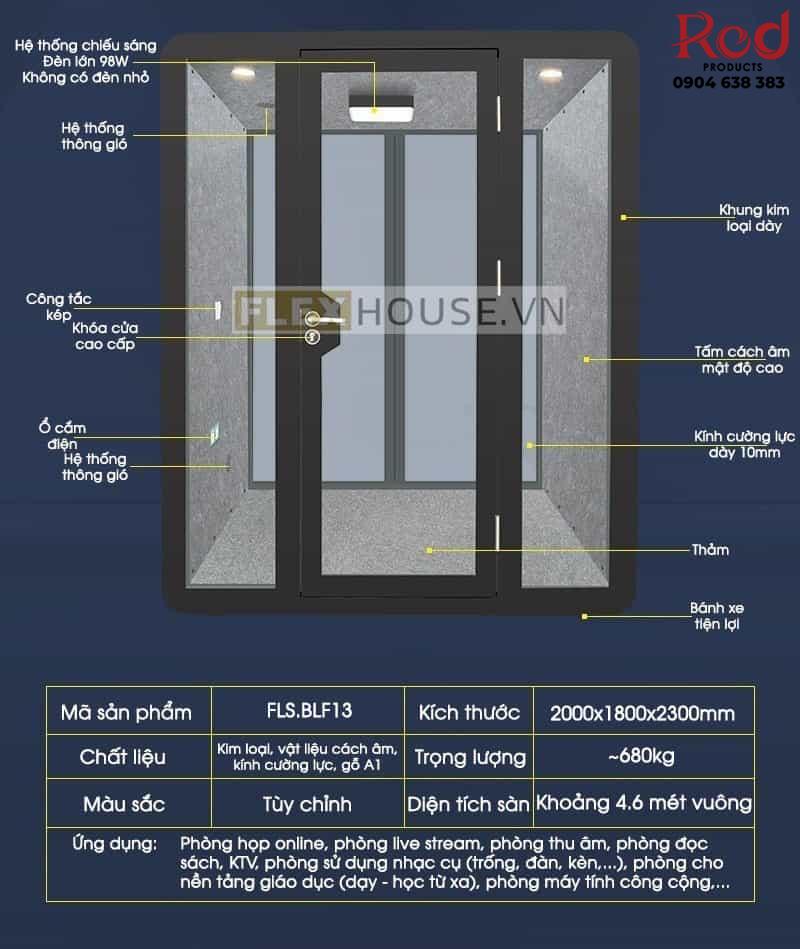 Phòng họp cách âm cho coworking space FLS.BLF13 22