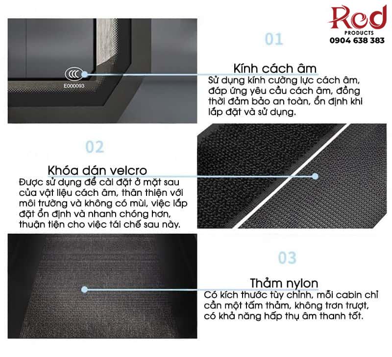 Booth cách âm cho học trực tuyến thu âm PDOF.M1472 24