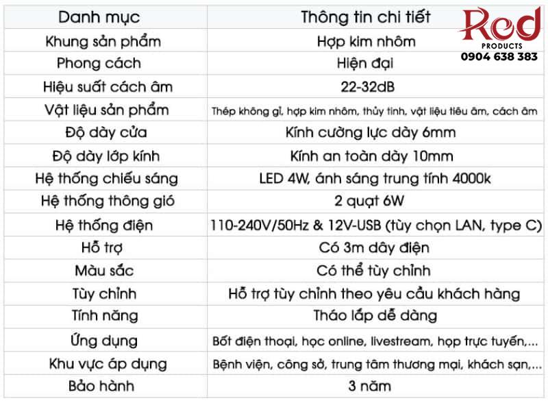 Phòng làm việc trực tuyến cách âm di dộng FPS.M1615 24