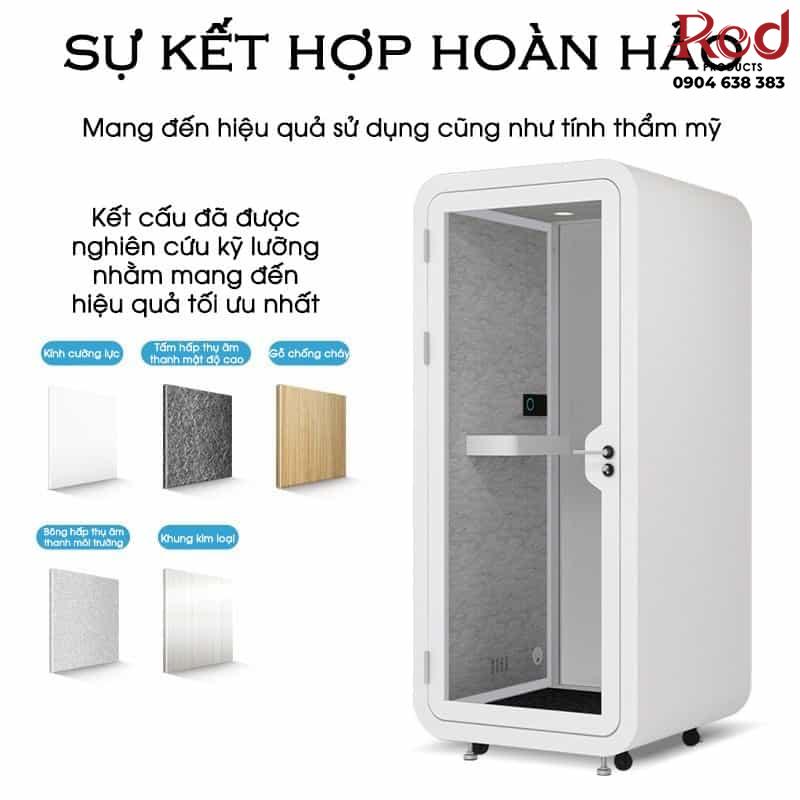 Phòng cách âm họp online nghe điện thoại FLS.BLF05 11