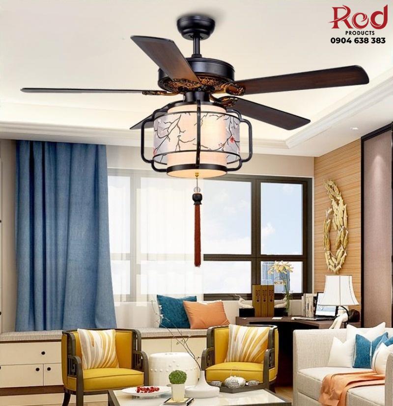 Quạt đèn thả trần decor 5 cách gỗ phương Đông FA1251 5