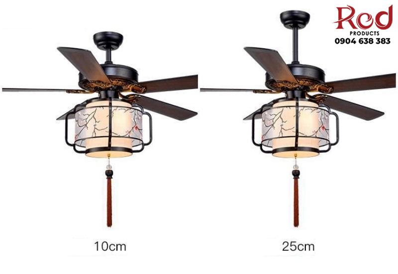 Quạt đèn thả trần decor 5 cách gỗ phương Đông FA1251 9