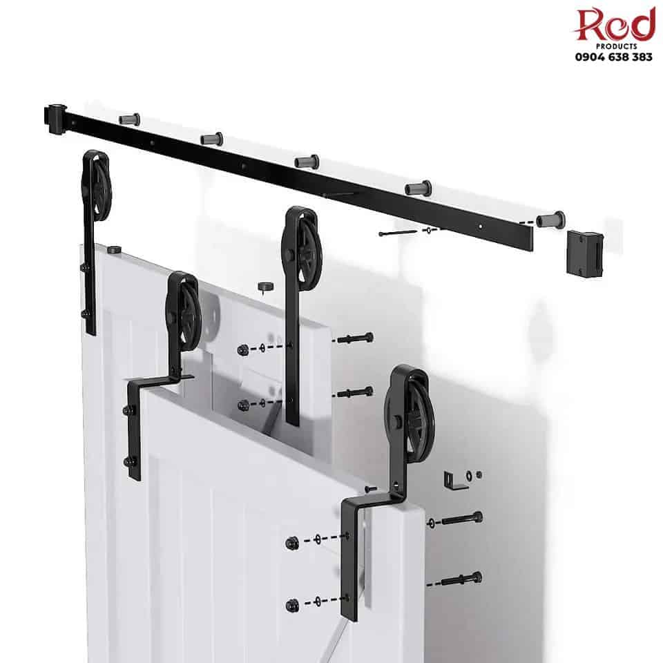 Ray trượt barn door bypass cánh so le bánh lớn RT4456 8