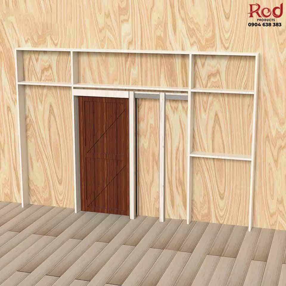 Khung chịu lực cho ray trượt barn door đơn RT9886 4