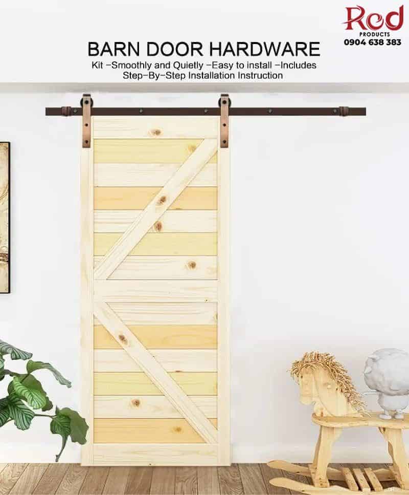 Ray trượt cửa lùa barn door cánh phẳng đơn RT4668 6