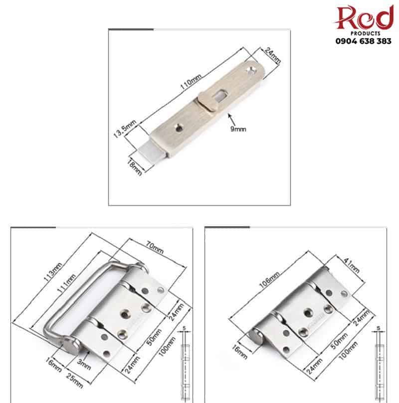 Bộ phụ kiện cửa lùa xếp cao cấp tải trọng 50kg RF50K