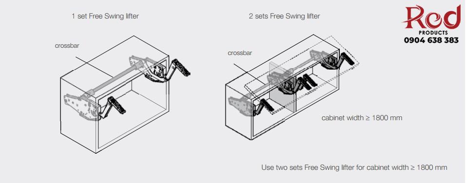 Bộ tay nâng Hafele Free Swing SW493.05 2