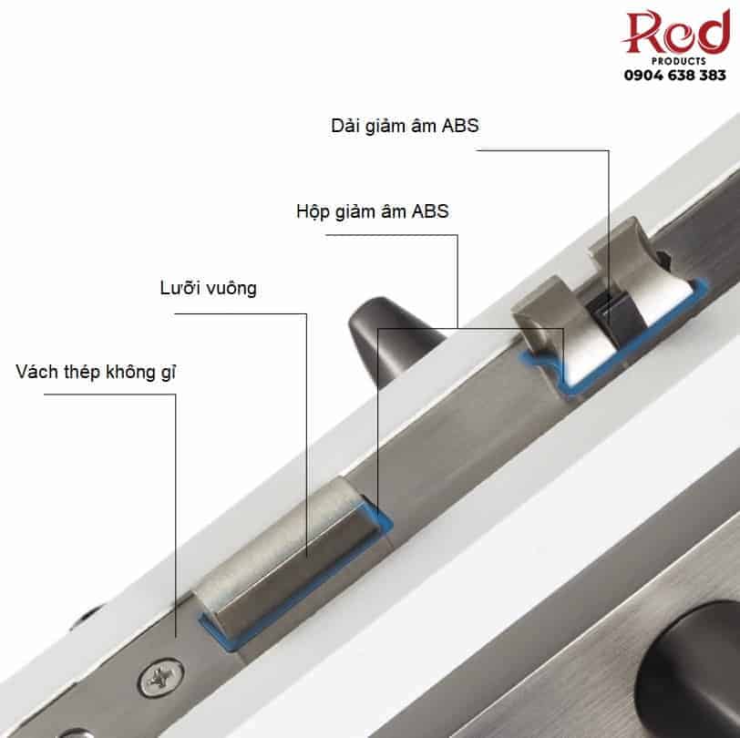 Bộ khoá cửa gỗ phòng tắm tay gạt hợp kim A688-230 14