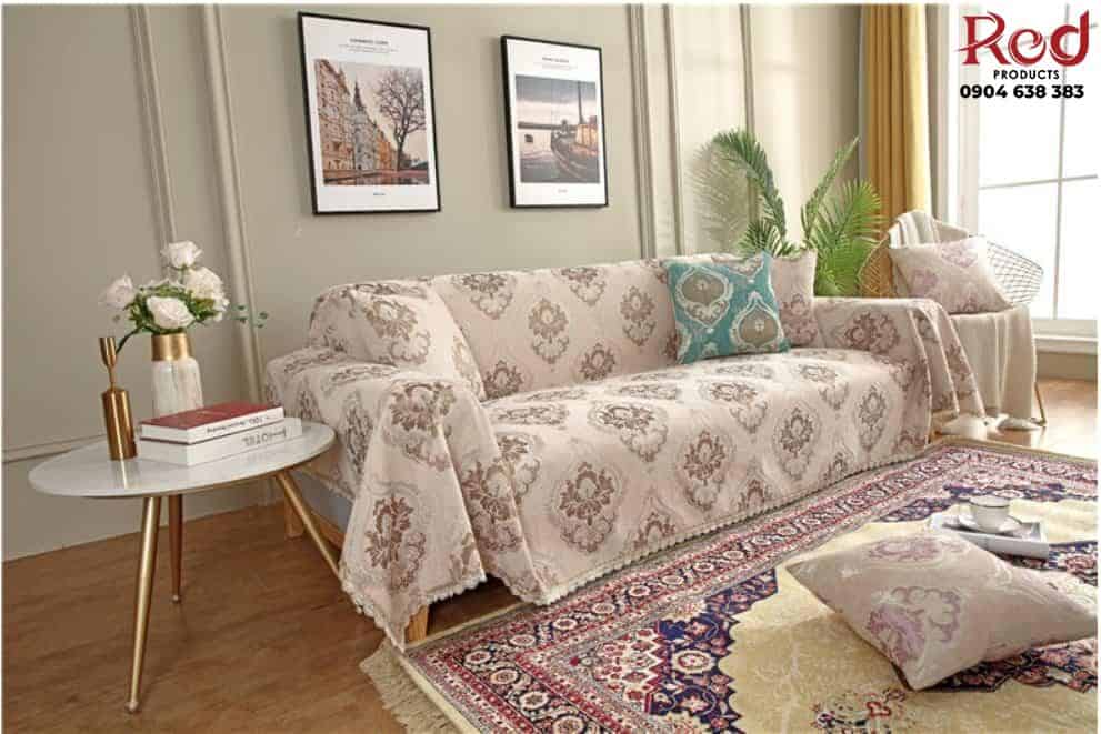 Tấm bọc ghế sofa vải cotton chenille jacquard HEP23 9