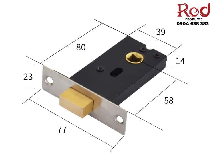 Khóa cửa ẩn không chìa hợp kim đồng XHA002 6