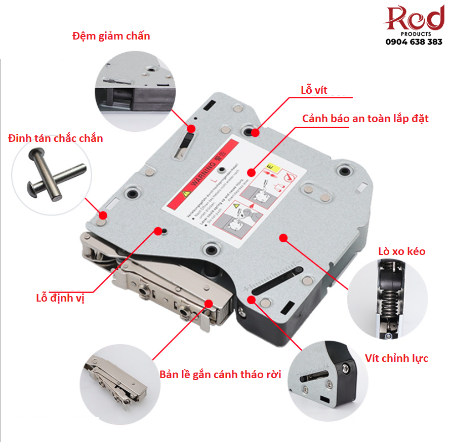 Bộ tay nâng cho cánh đơn tủ bếp trên BTC-G123 5