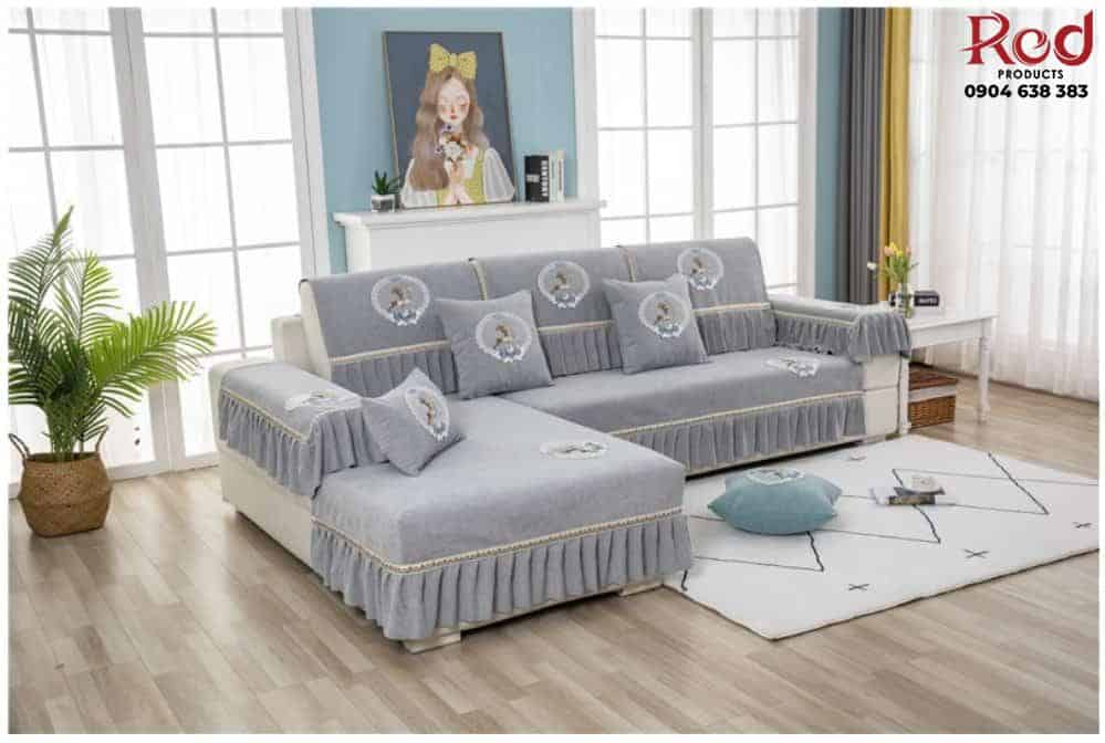 Drap bọc ghế sofa chất liệu cotton chenille HEP05 7