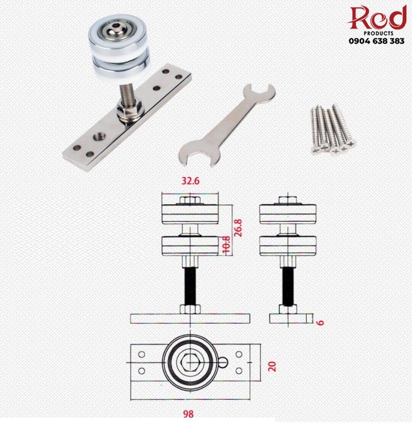 Bánh xe cửa xoay 360 độ tải nặng MONZ002 1