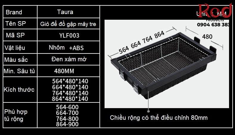 Giá để đồ gập âm tủ áo bằng mây tre YLF003C 2