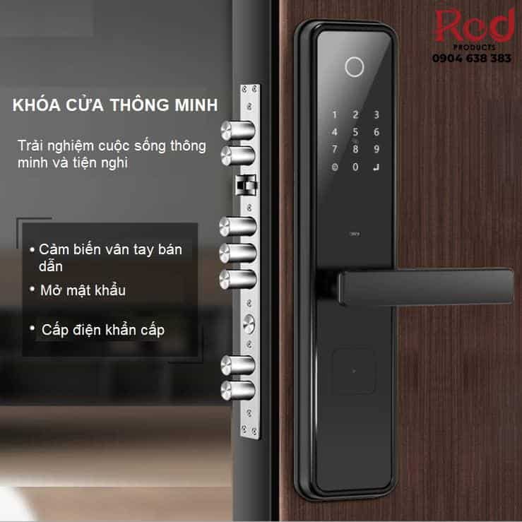 Khóa thông minh vân tay mật khẩu thẻ từ K02 3