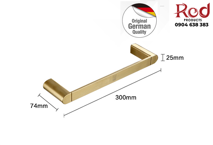 Thanh treo khăn đơn phòng tắm German Durad DL1012J 4