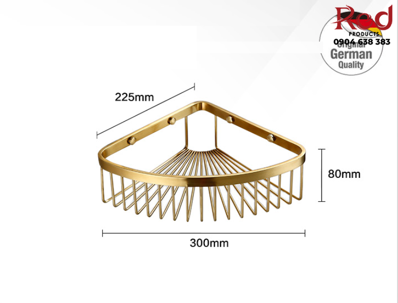 Kệ góc nhà tắm bằng đồng cao cấp Duradras DL2002J 5