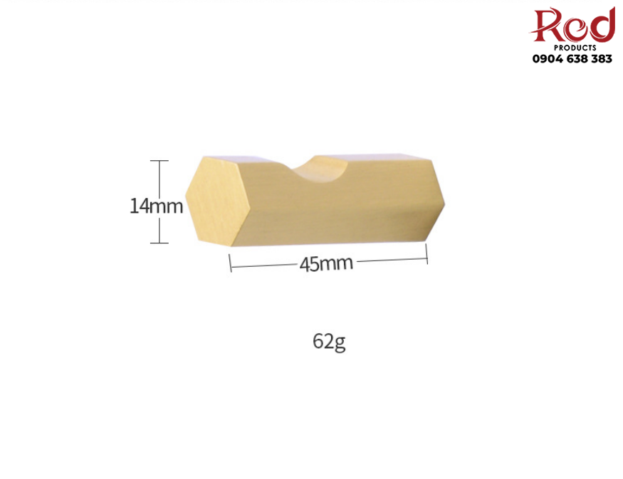 Móc treo quần áo gắn tường bằng đồng lục giác AX23HB 8