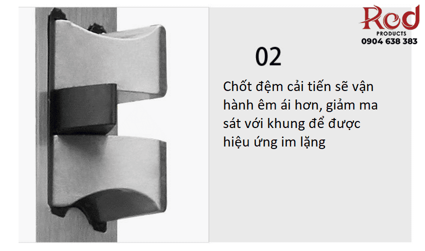 Ổ khóa cửa phòng ngủ hiện đại mạ chrome A689-70A 3