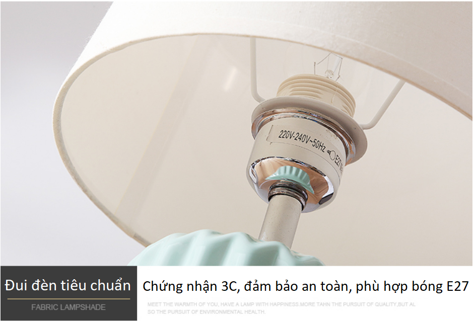 Đèn ngủ để bàn gốm sứ cao cấp nhiều màu JMS130 7