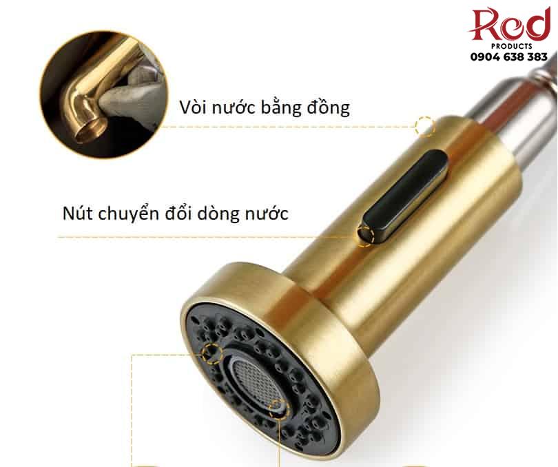 Vòi nước rửa chén xoay 360 độ kéo dài DL2010SG 4