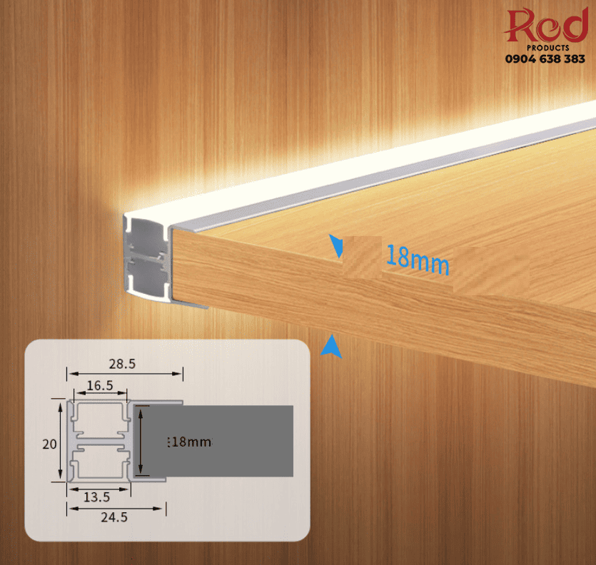 Đèn LED kẹp kệ gỗ BTC-LW300/1500 2