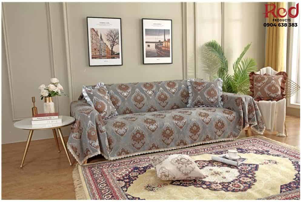 Tấm bọc ghế sofa vải cotton chenille jacquard HEP23 18