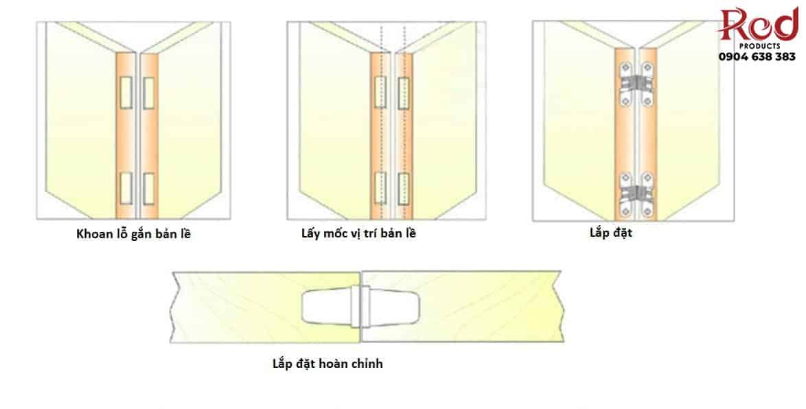 Bản lề âm cửa chữ thập nhiều tải trọng MONZ-CH 12