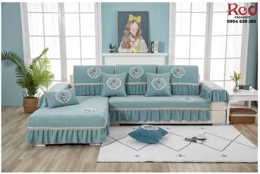 Drap bọc ghế sofa chất liệu cotton chenille HEP05 18