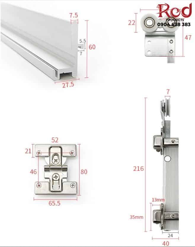 Phụ kiện cửa lùa cánh gập không ray YG.SDOU 10