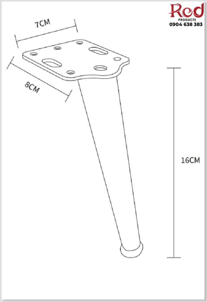 Chân bàn nghiêng hình nón ghế sofa hiện đại JBG-27 15