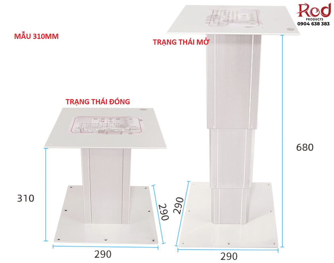 Phụ kiện nâng hạ mặt bàn tự động BTS-LE 3