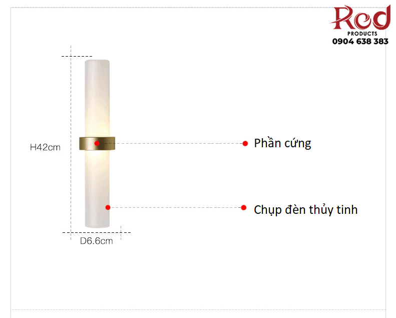 Đèn gắn tường dạng ống hiện đại HX040 14