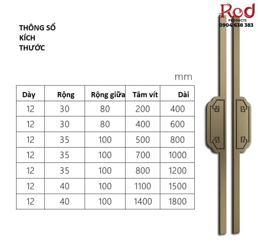 Tay nắm cửa kính nhà hàng khách sạn cổ điển F12 10