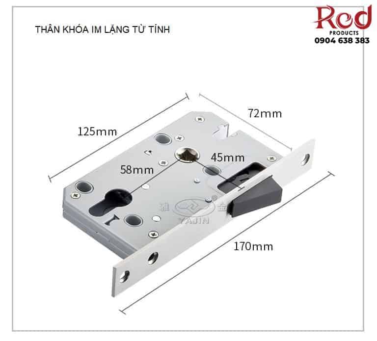 Khoá cửa phòng ngủ hiện đại mạ chrome A689-70 16