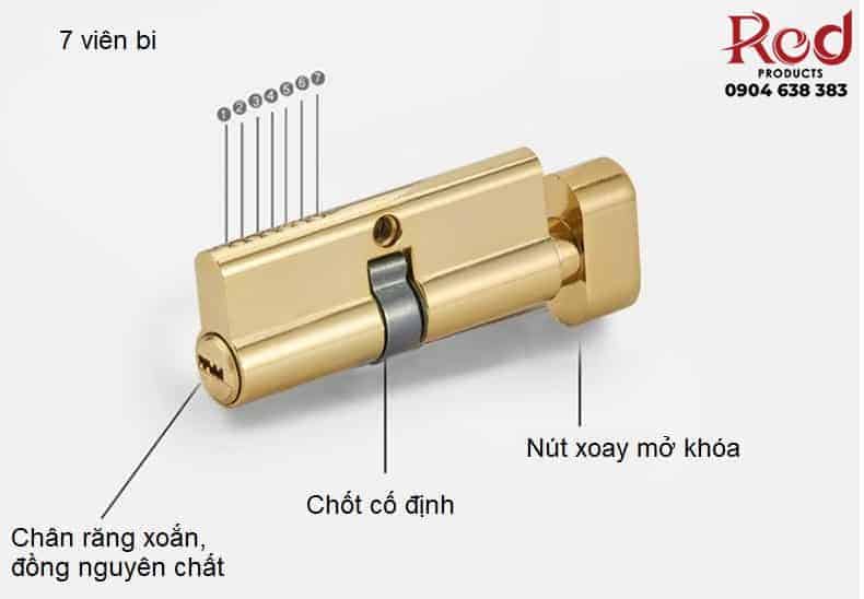 Khóa cửa tay gạt cửa phòng màu vàng cao cấp A689-95 15