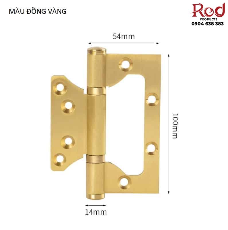 Bản lề cửa mẹ con bằng đồng dài 100mm BR403B 15