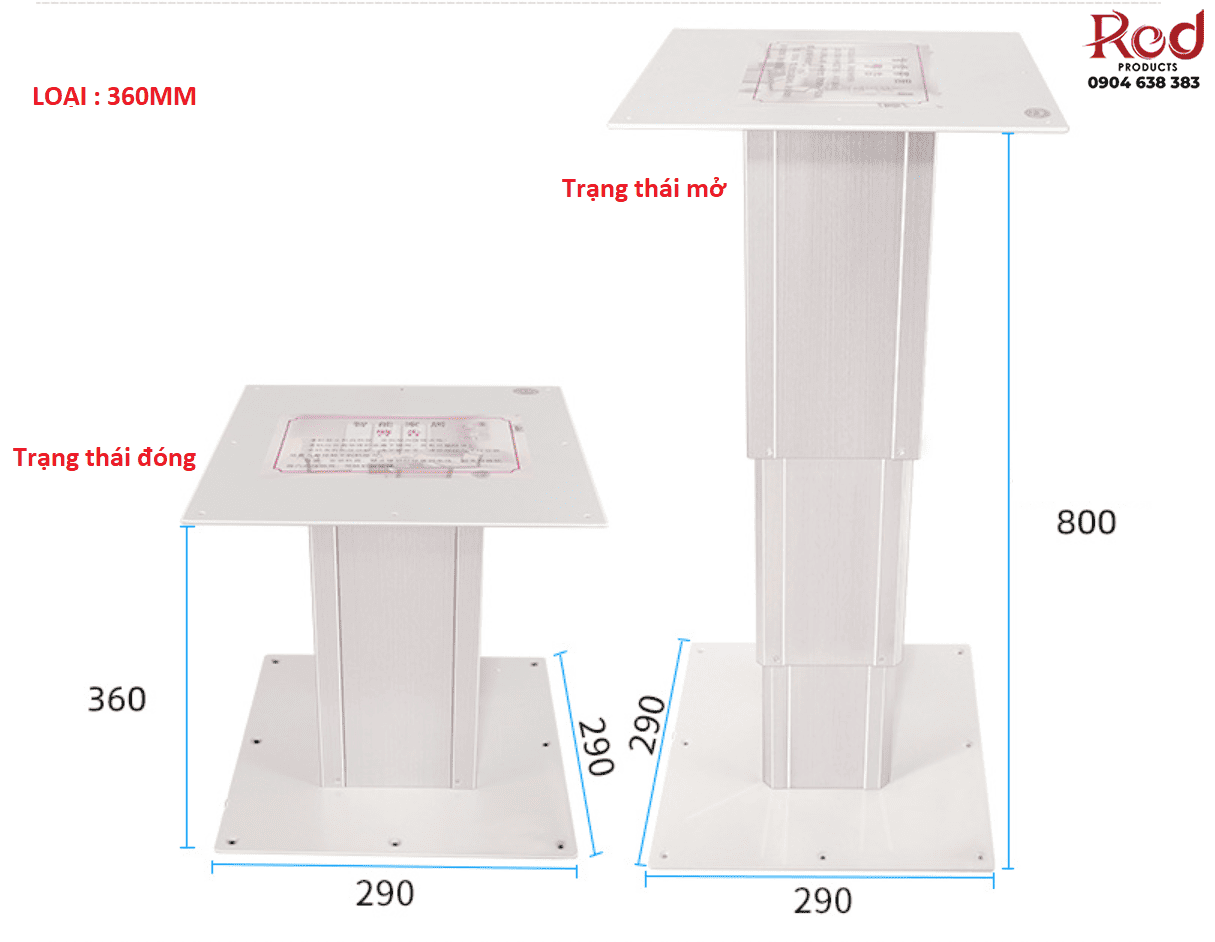 Phụ kiện nâng hạ mặt bàn tự động BTS-LE 4