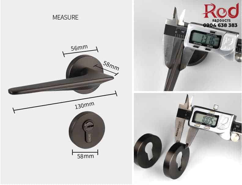 Khoá cửa gỗ một đầu khóa tay gạt hợp kim DFL-1001 16