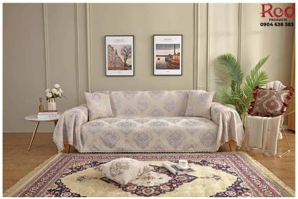 Tấm bọc ghế sofa vải cotton chenille jacquard HEP23 20