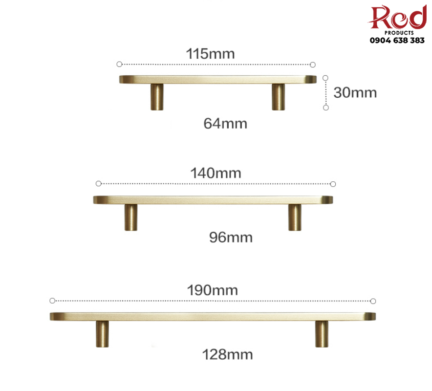 Tay nắm tủ đồng vàng hiện đại Bắc Âu HK0067 19